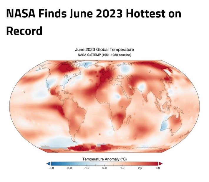 شارەزایەكی كەشناسی: زەوی گەرمترین مانگی حوزەیرانی خۆی تۆماركرد