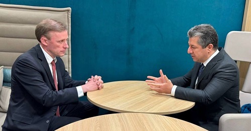 سەرۆکی حکوومەتی هەرێمی کوردستان له‌گەڵ ڕاوێژکاری ئاسایشی نیشتمانی ئەمریکا کۆبووەوە