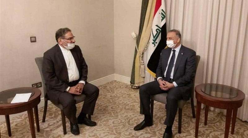 سەرۆکوەزیرانی عێڕاق لەگەڵ ڕاوێژکاری باڵای ئەمنی نەتەوەیی ئێران کۆبووەوە