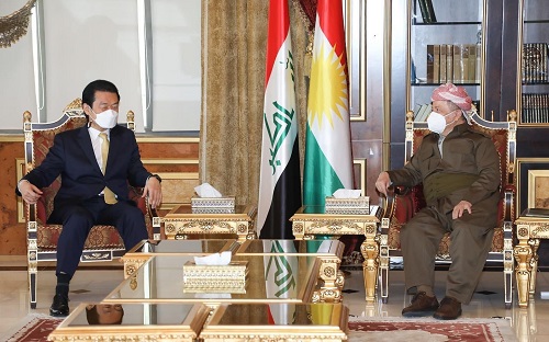 سەرۆک بارزانی پێشوازی لە کونسوڵی گشتی کۆریای باشوور لە ھەولێر دەکات