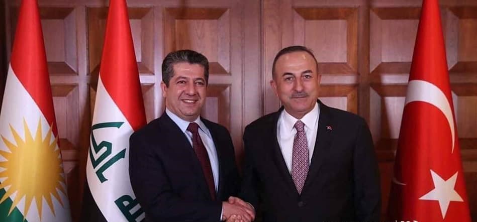 مه‌سروور بارزانی و چاوشئۆغلۆ لە کۆبوونەوەدان