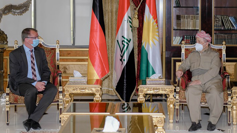 پێشوازی سەرۆک بارزانی لە باڵوێزی ئەڵمانیا لە عێراق