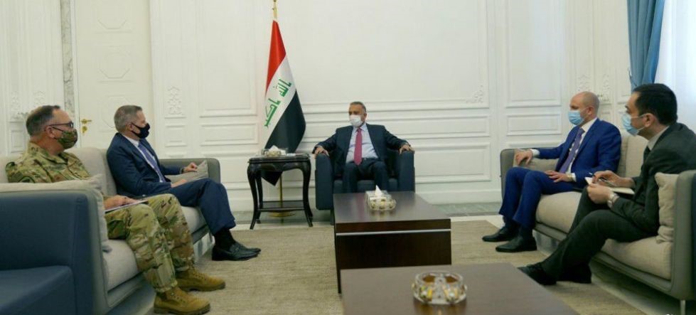 باڵیۆزی ئەمریکا و فەرماندەی هاوپەیمانی نێودەوڵەتی لەگەڵ سەرۆکوەزیرانی عێراق کۆبوونەوە