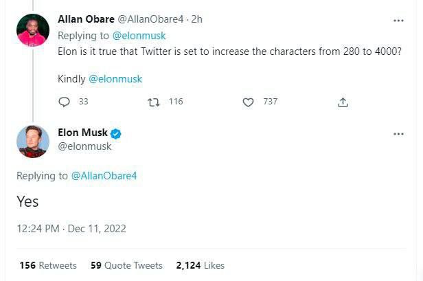 ئیلۆن ماسک لە دوای زیادبوونی ڕۆڵی پەیام گەلی تویتی لە تویتەر پەیامێکی بڵاو کردەوە