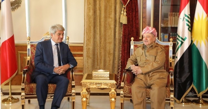 سەرۆک بارزانی و باڵیۆزی فەڕەنسا لەبارەی چارەنووسی گەلی کورد لە سووریا نیگەرانی دەردەبڕن