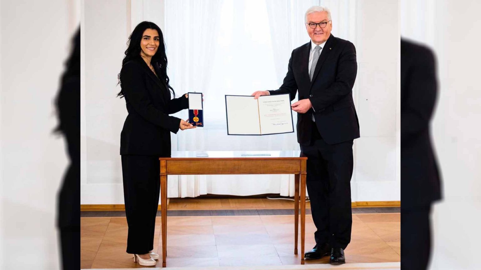 پەیامی کورد … لە ئاڵمانیا کچێە کوردێک میدالیایەکی ڕێزلێنانی لەلایەن سەرۆکی ئەو وڵاتەوە پێبەخشرا