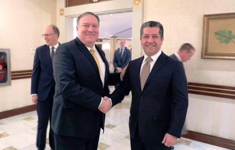 مایک پۆمپێئۆ پیرۆزبایی لە مەسروور بارزانی دەکات