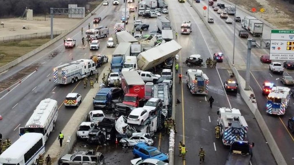 بەهۆی پێکدادانی ١٥٨ ئۆتۆمبێلەوە حەوت کەس گیانیان لەدەستدا