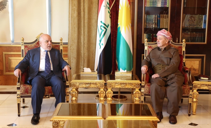 سەرۆک بارزانی و حەیدەر عەبادی بارودۆخی سیاسیی عێراقیان تاوتوێ کرد