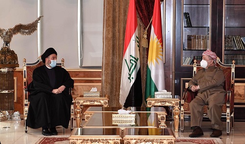 سەرۆك بارزانی پێشوازی لە سەرۆكی ڕەوتی حیكمەی نیشتیمانی دەكات