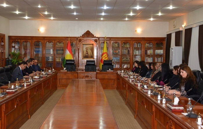 دەستەی کارگێڕی مەکتەبی سیاسی پێشوازی لە مەکتەبی سکرتاریەتی یەکیتی ئافرەتانی کوردستان کرد