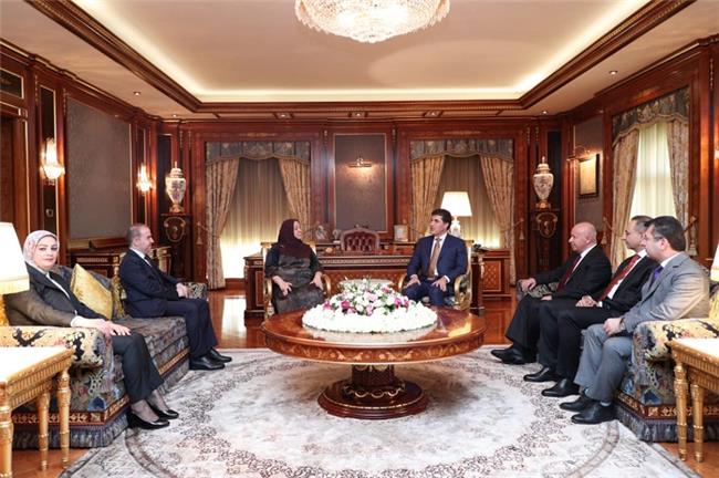 سەرۆکى هەرێمى کوردستان پێشوازى لە دەستەى سەرۆکایەتیى پەرلەمانى کوردستان کرد