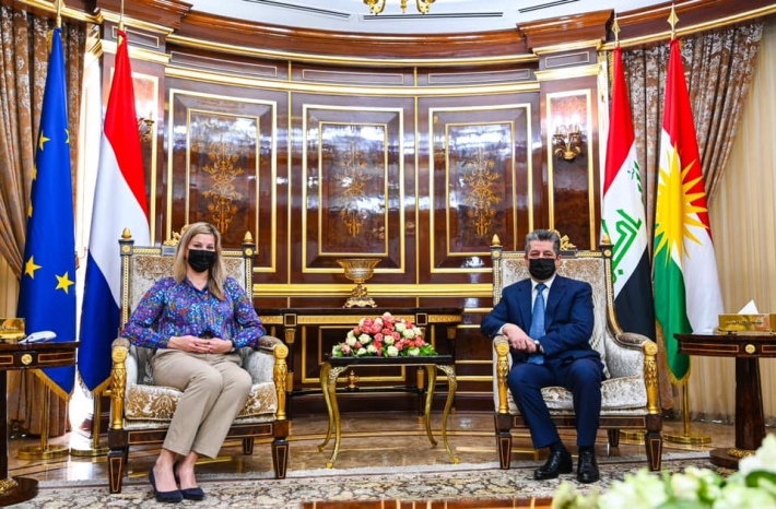 سەرۆکی حکومەتی هەرێمی کوردستان پێشوازی لە وەزیری بازرگانی دەرەوەی هۆڵەندا دەکات