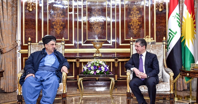 سەرۆکی حکوومەتی هەرێمی کوردستان پێشوازی لە سەرۆکی پارتی سۆسیال دیموکراتی کوردستان دەکات