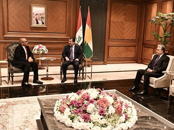 مه‌سروور بارزانی پێشوازی لە سەرۆکی دەزگای ئاسایشی نیشتمانی عێراق کرد