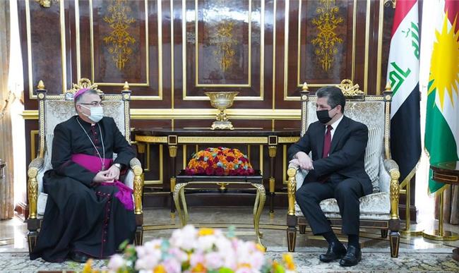 مەسروور بارزانی  سەرۆکی حکوومەتی هەرێمی کوردستان پێشوازی لە شاندێکی مەتڕانەکانی هەرێمی کوردستان و دەشتی نەینەوا دەکات