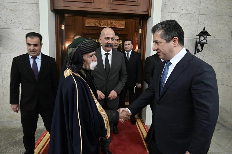 مەسروور بارزانی پێشوازی لە سەید ڕەحیم سەید عەزیم کەسایەتی ئایینی ناسراوی " کاکەیی " کرد