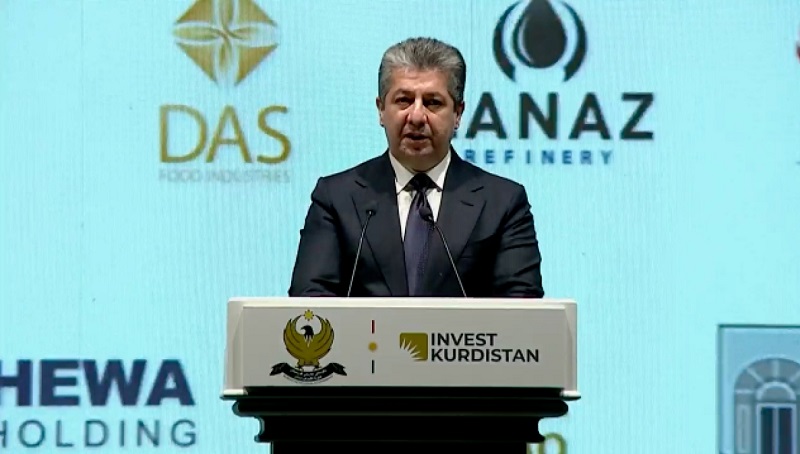 ووتاری مەسروور بارزانی سەرۆکی حکوومەتی هەرێمی کوردستان لە ڕێورەسمی ناساندنی بڕاند و ماڵپەڕی Invest Kurdistan