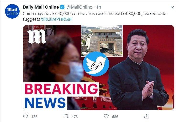 بە پێی زانیاری دزەکراو ، چین ٦٤٠ هەزار کۆرۆنایی زیاتری هەیە نە وەک ٨٠ هەزار