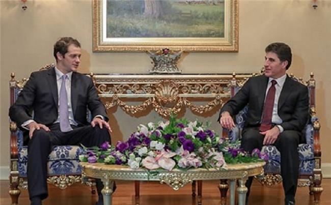 ئه‌ندرۆ پیك جێگری یاریدەدەری وەزیری دەرەوەی ئەمه‌ریکا پیرۆزبایی لە نێچیرڤان بارزانی دەکات