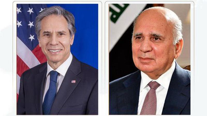 وه‌زیرانی ده‌ره‌وه‌ی عێراق و ئه‌مریكا په‌یوه‌ندییه‌كی ته‌له‌فۆنییان ئه‌نجامدا  ‌