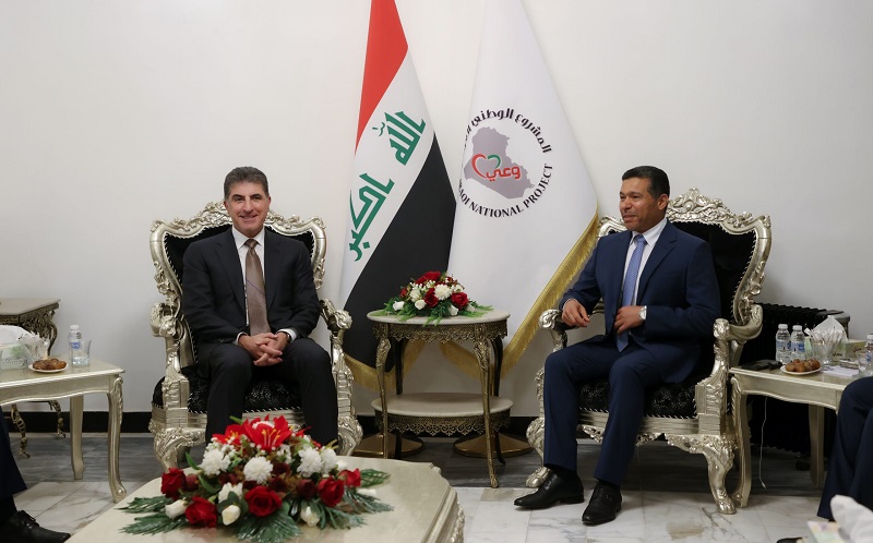 دیدارى سه‌رۆكى هه‌رێمى كوردستان و ئه‌میندارى گشتی پرۆژه‌ى نیشتمانی عێراقى