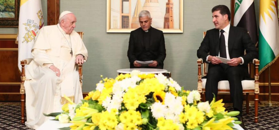 نێچیرڤان بارزانی سەرۆکی هەرێمی کوردستان : سەردانی پاپا رووداوێکی مێژوویی مەزنە و جێگای ئەوپەڕی شانازی و خۆشحاڵییە