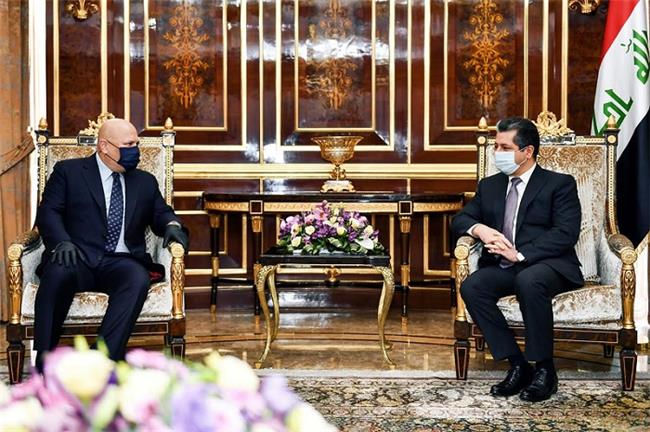 سەرۆکی حکوومەتی هەرێمی کوردستان پێشوازی لە سەرۆکی تیمی ڵێکۆڵینەوەی نێودەوڵەتی لە تاوانەکانی داعش UNITAD دەکات