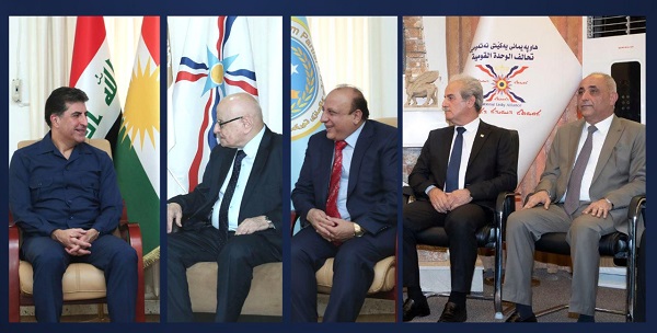 نێچیرڤان بارزانى لەگەڵ پێکهاتەکان کۆبووەوە