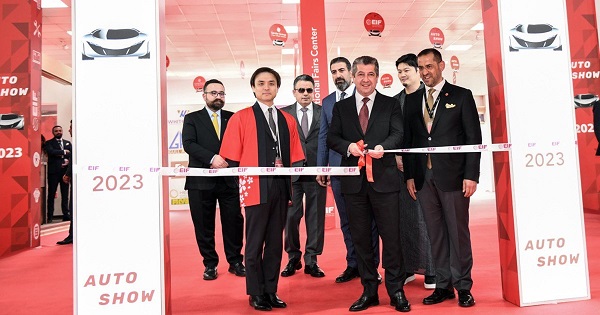 سەرۆکی حکوومەتی هەرێمی کوردستان پێشانگەی نێودەوڵەتی ئۆتۆمبێلی لە هەولێر کردەوە