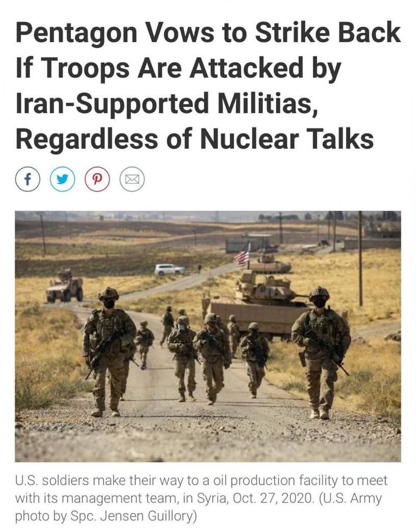 پێنتاگۆن بێ ڕەچاوکردنی ڕێککەوتنی ئەتۆمی، بنکەکانی سەر بە کۆماری ئیسلامی تۆپباران دەکات