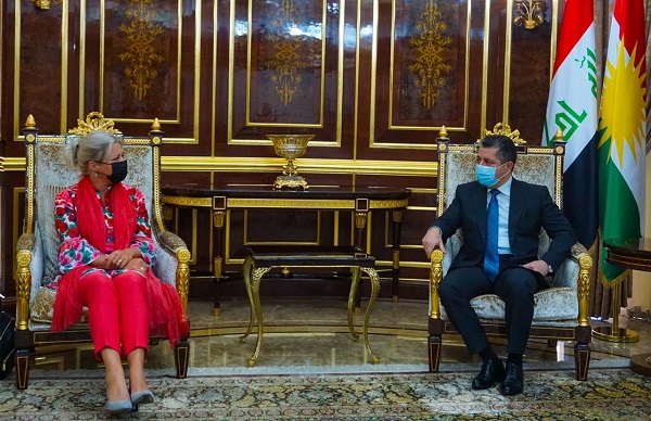 سەرۆکی حکومەتی هەرێمی کوردستان پێشوازی لە نوێنەری سکرتێری گشتی نەتەوە یەکگرتووەکان لە عێراق دەکات