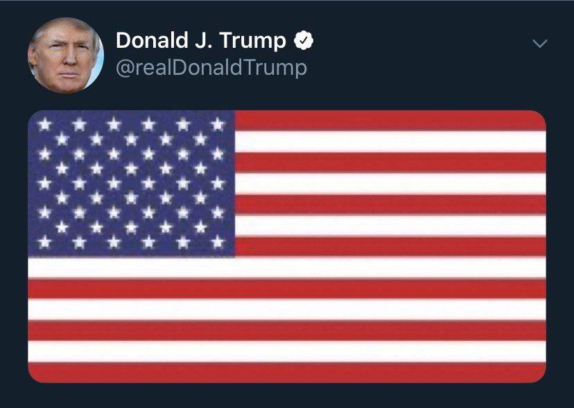 ترامپ دوای کوشتنی قاسم سلێمانی ئاڵایەکی ووڵاتەکەی لە لاپەڕەی تویتەری خۆیدا هەڵدا