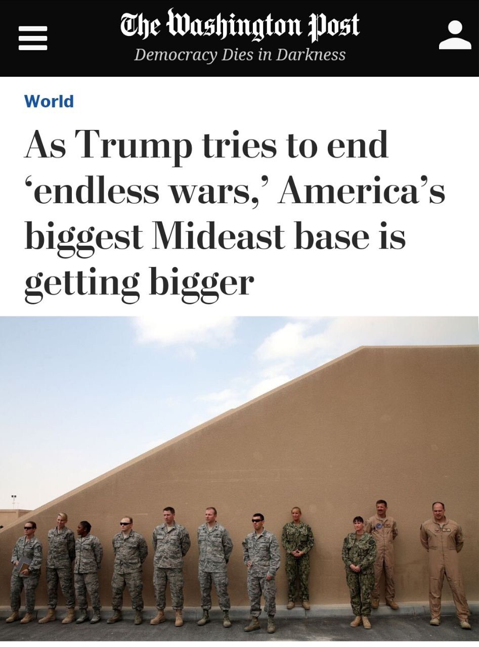 گەورەترین بنکەی ئاسمانی ئەمریکا لە قەتەر گەورەتر و بەهێزتر دەکرێت