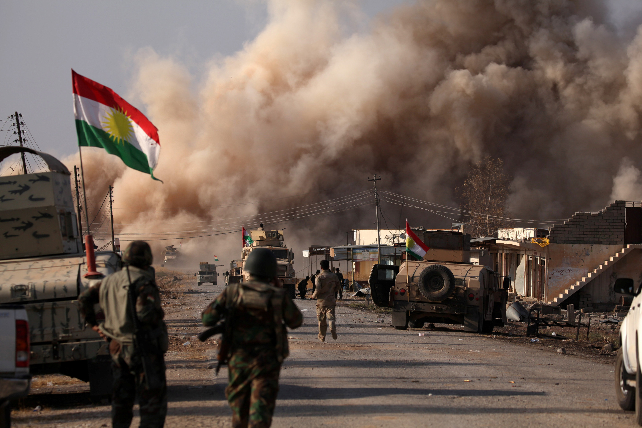 بە یارمەتی و هاوکاری هێزەکانی پێشمەرگە هاوپەیمانان ژمارەیەکی زۆر داعشیان لەناو برد