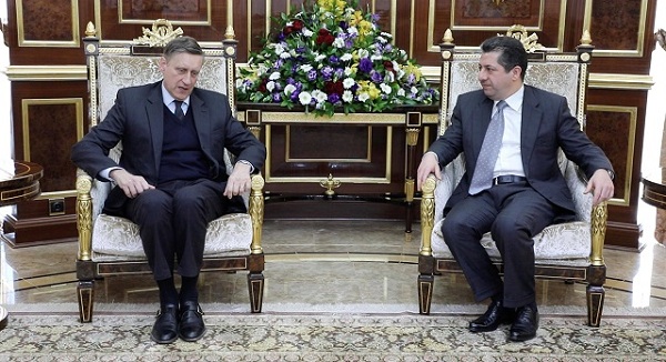 مەسروور بارزانی سوپاسی پشتگیری و هاوکاریی وولاتی ئاڵمانیای کرد و کردنەوەی نەخۆشخانەی تایبەت بە پێشمەرگەی بەرز نرخاند