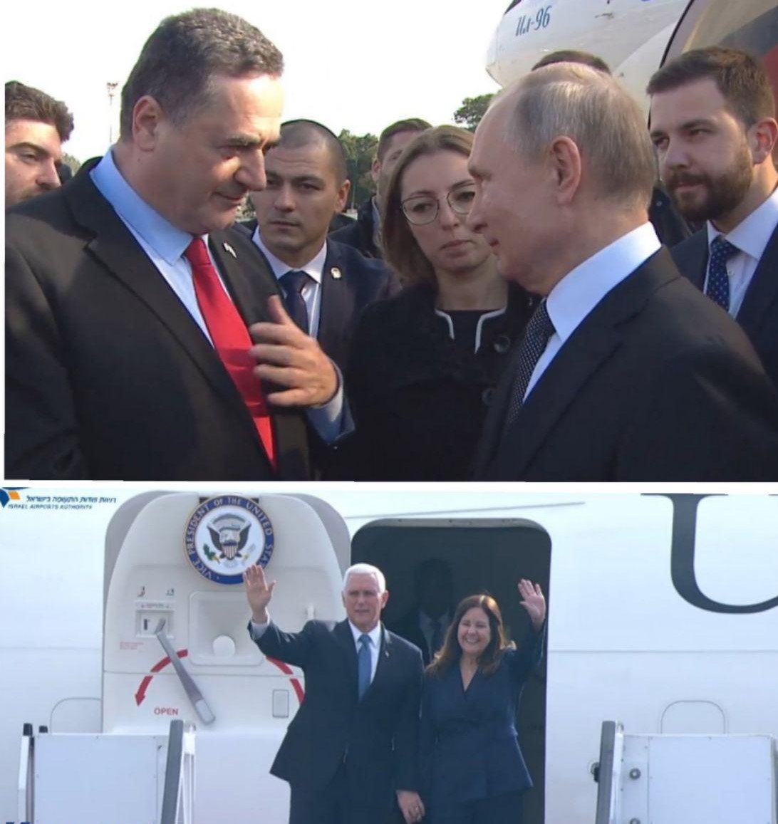 بەپەلە   ...   چەند خوولەکێک پێش ئێستا فڕۆکە هەڵگری پووتین و مایک پەنس گەیشتە ئیسرائیل