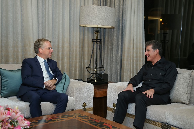 نێچیرڤان بارزانى پێشوازى له‌ به‌رپرسێكى کۆشکی ئه‌لیزە كرد