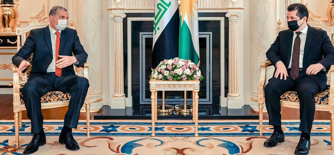 مەسروور بارزانی سەرۆکی حکوومەتی هەرێمی کوردستان لەگەڵ وەزیری ناوخۆی حکوومەتی فێدڕاڵ کۆبووەوە