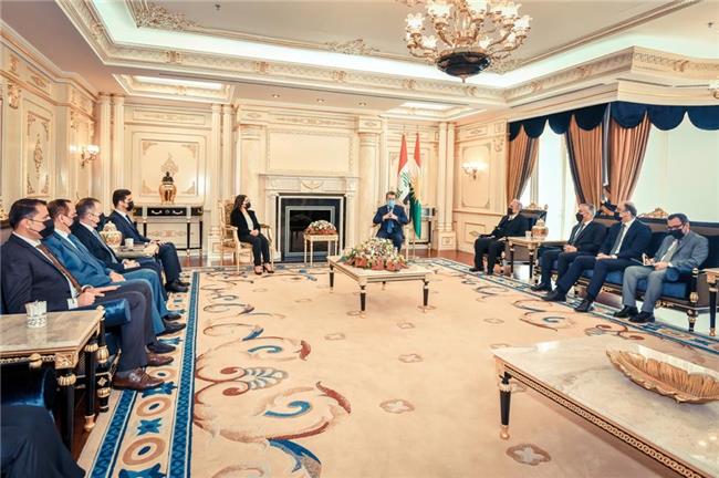 مەسروور بارزانی پێشوازی لە بەرپرسی دەستەی ڕێکخراوە جەماوەری و پیشەییەکانی پارتی و هەردوو سکرتاریەتی قوتابیان و لاوان دەکات