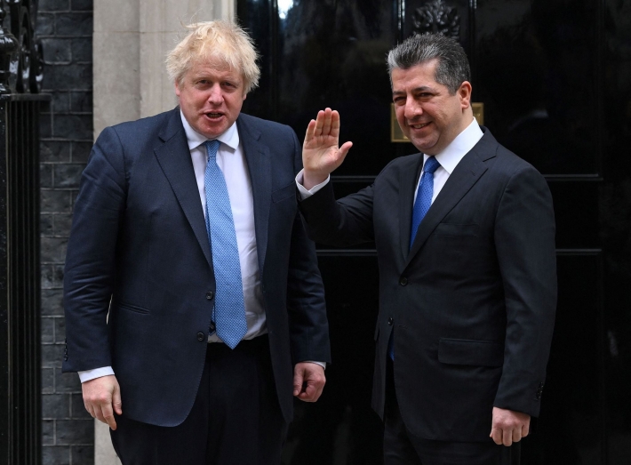 مەسرور بارزانی: سوپاسی بۆریس جۆنسنم کرد بۆ دۆستایەتییەکەی لەگەڵ خەڵکی هەرێمی کوردستان