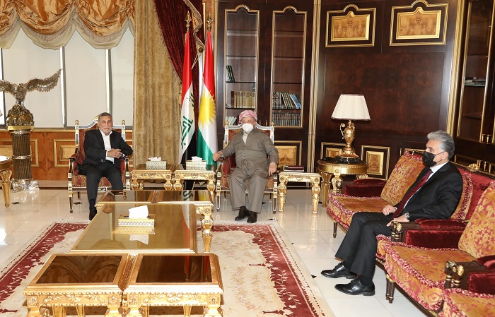 سەرۆک بارزانی پێشوازی لە عێزەت شابەندەر کرد