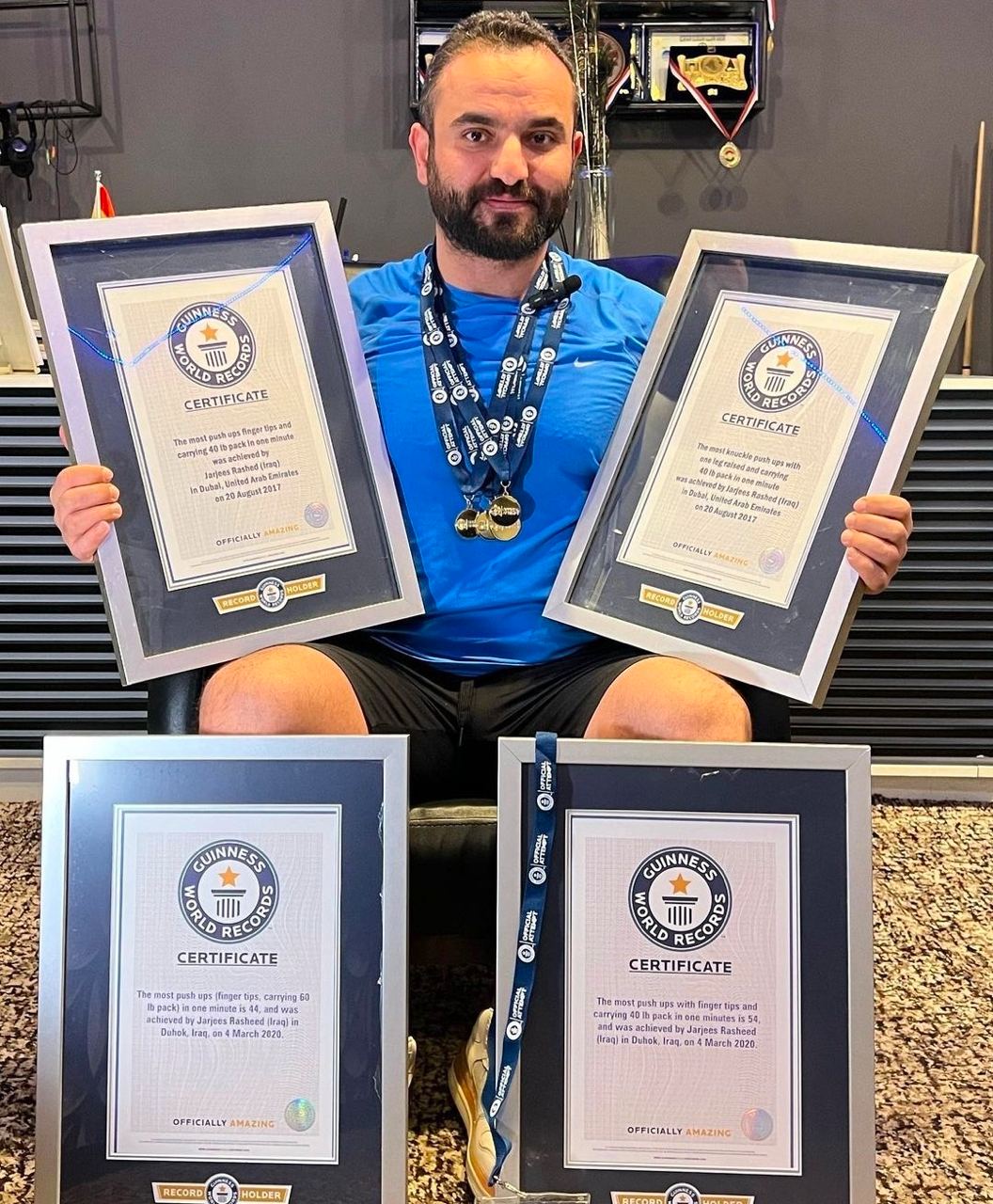 گەنجێکی کورد ناوی چووە کتێبی گێنسەوە