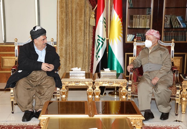 سەرۆك بارزانی پێشوازی لە سەرۆكی پارتی سۆسیال دیموكراتی كوردستان دەكات