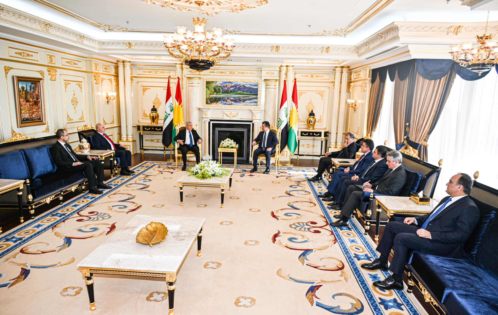 سه‌رۆكی حكوومه‌ت پێشوازیی له‌ سه‌ركۆماری عێراق كرد