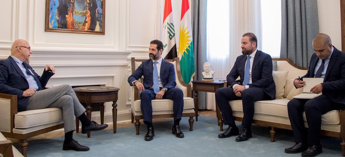 قوباد تاڵەبانی جێگری سەرۆک وەزیران پێشوازی لە باڵیۆزی نوێی جۆرجیا لە عێراق دەکات