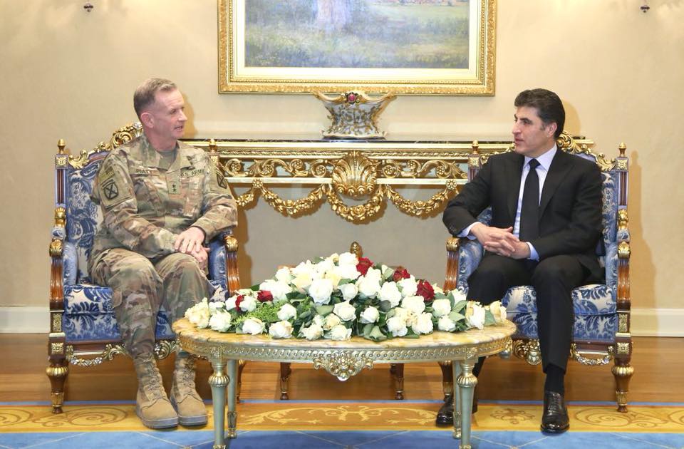 سەرۆک وەزیران پێشوازی لە فەرماندەی نوێی هێزی هاوپەیمانان لە عێراق کرد