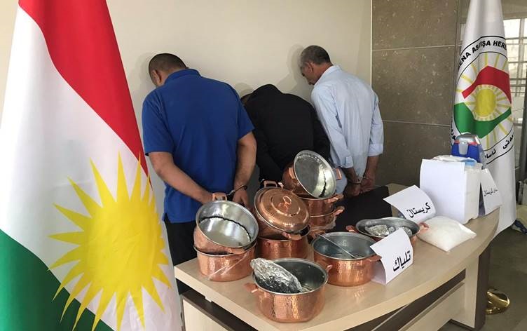 هەولێر/ ١٠ کیلۆ ماددەی هۆشبەر دەستی بە سەردا گیرا