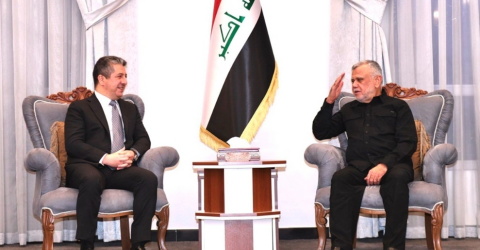 مەسروور بارزانی سەرۆکی حکوومەت لەگەڵ سەرۆکی هاوپەیمانی فەتح کۆبووەوە