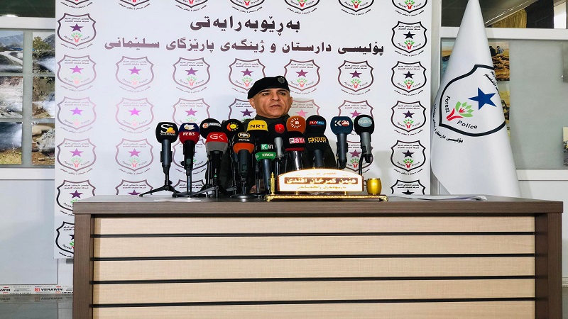 پۆلیسی دارستانی سلێمانی: لە ساڵی ٢٠٢١دا زیاتر لە ٨٠٠ کەس دەستگیر کراون